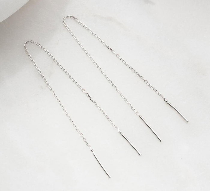 Heliophilia Silver Pendientes de Plata de Ley 925 con Circón